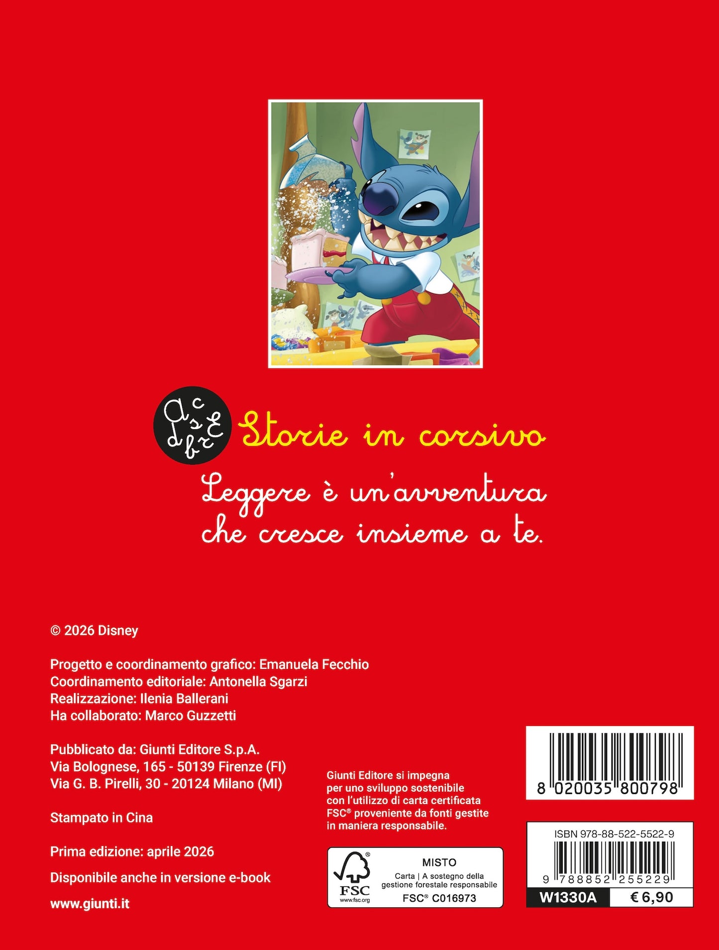 Lilo&Stitch Leggo in corsivo La strega delle caramelle::Per primi lettori