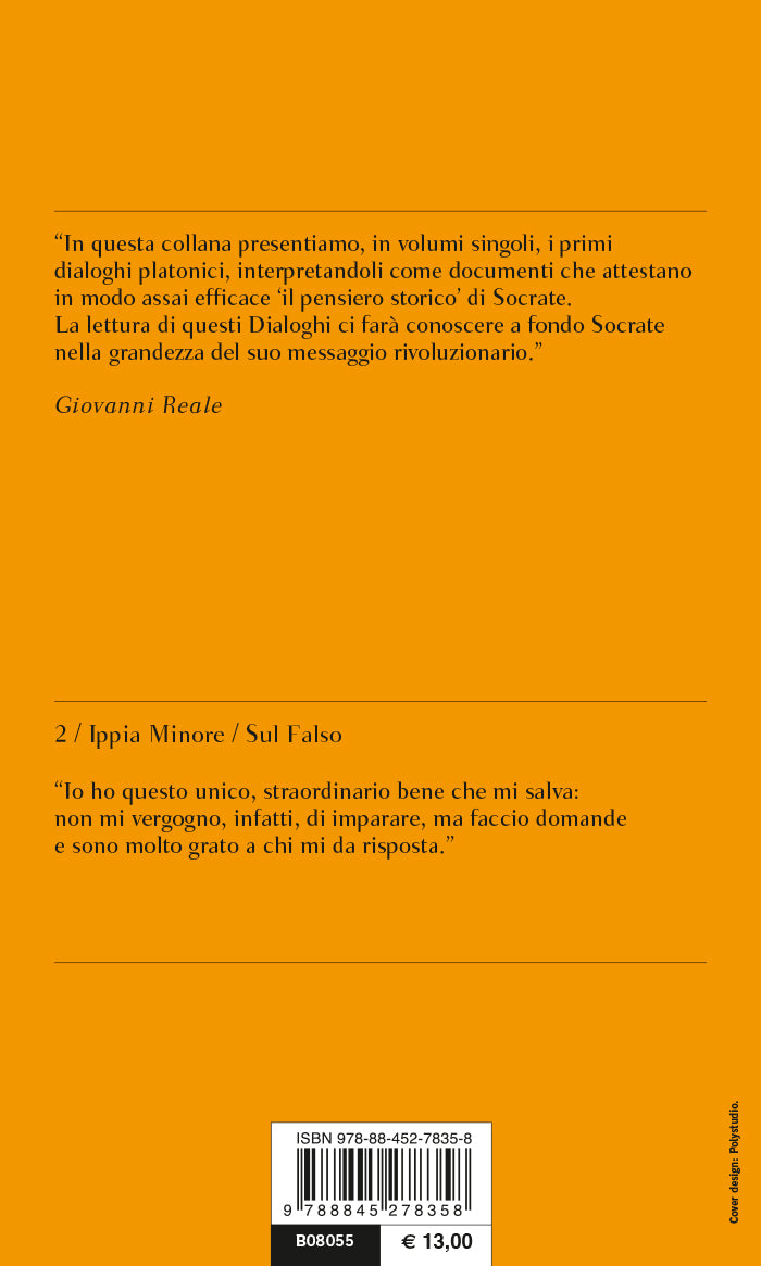 Ippia minore. Sul falso::Testo greco a fronte