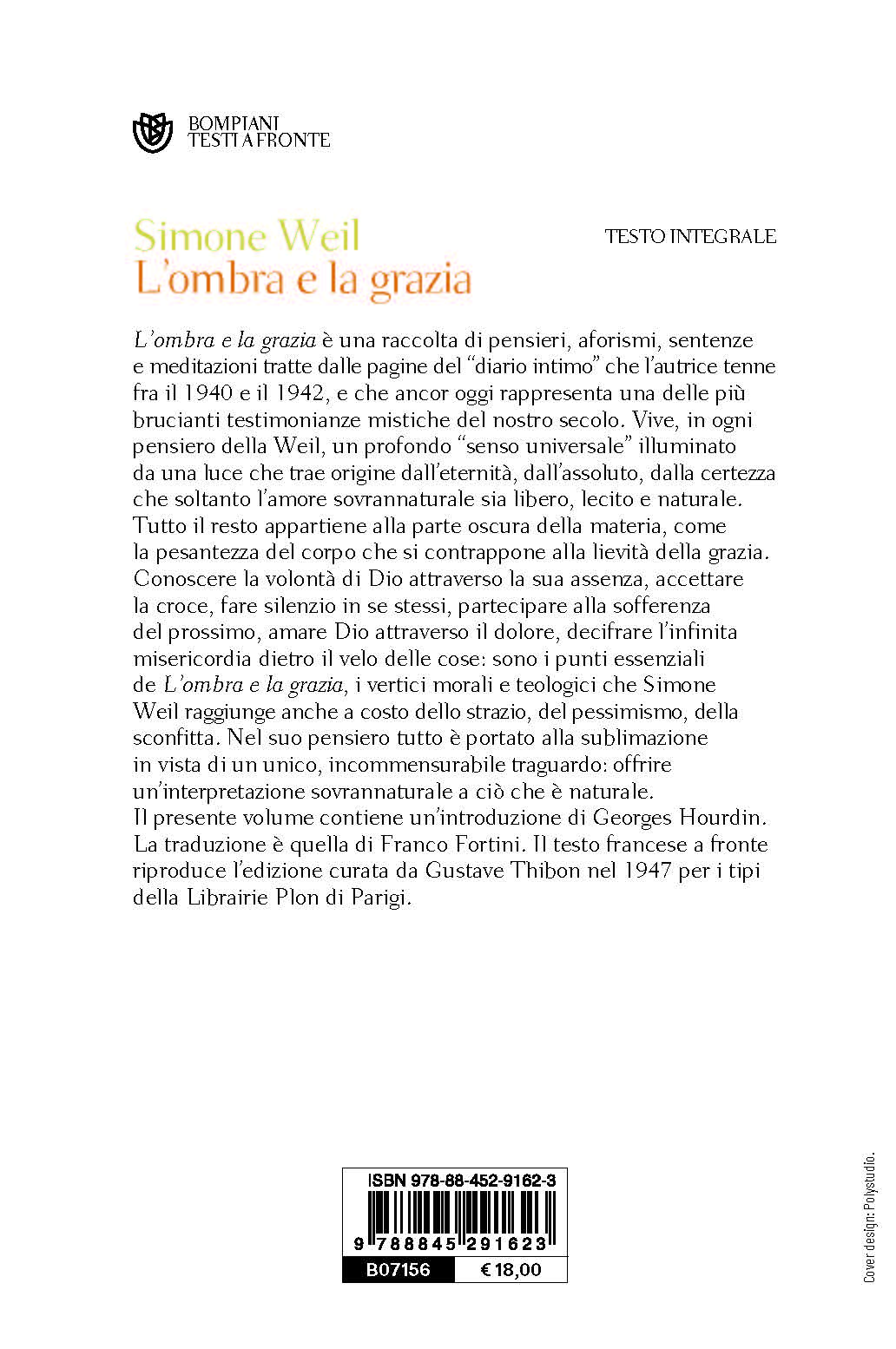 L'ombra e la grazia::Testo francese a fronte
