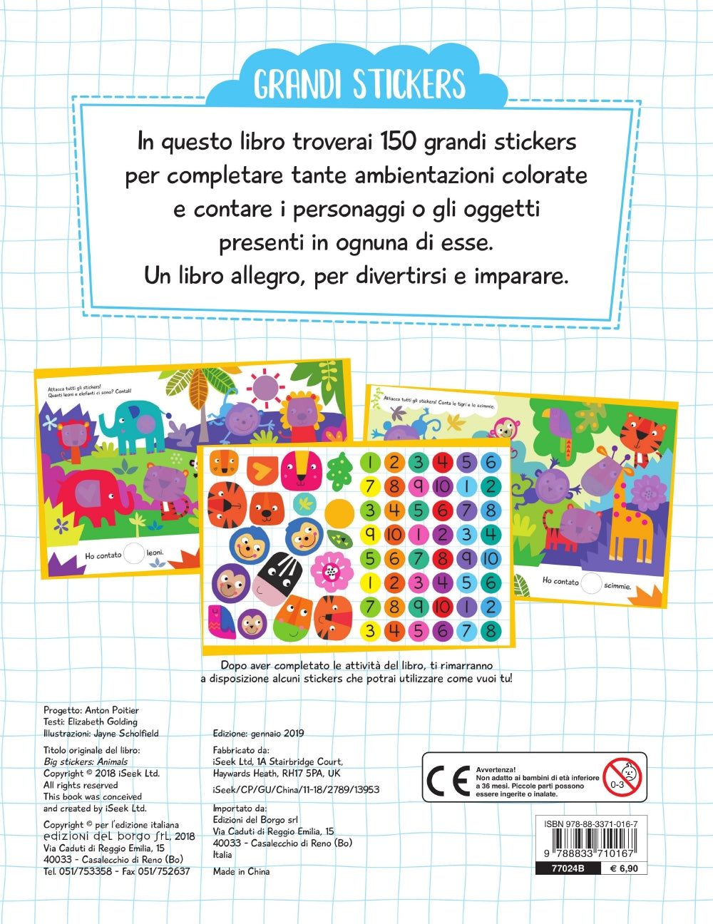 Grandi Stickers - Animali::Con 150 stickers