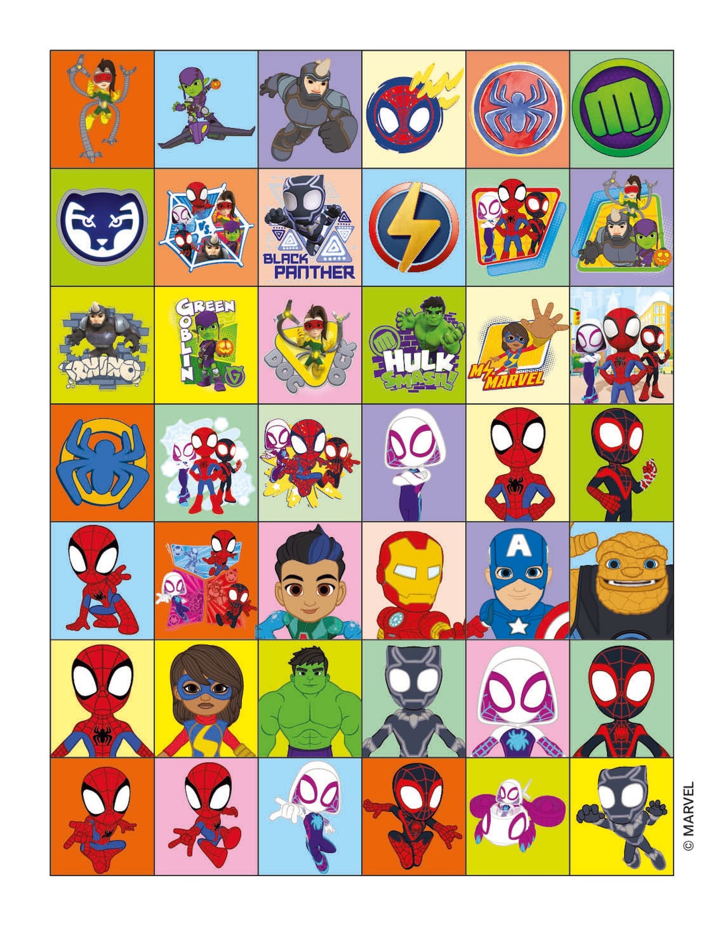 Mini Staccattacca e colora Spidey e i suoi fantastici amici::Più di 60 adesivi