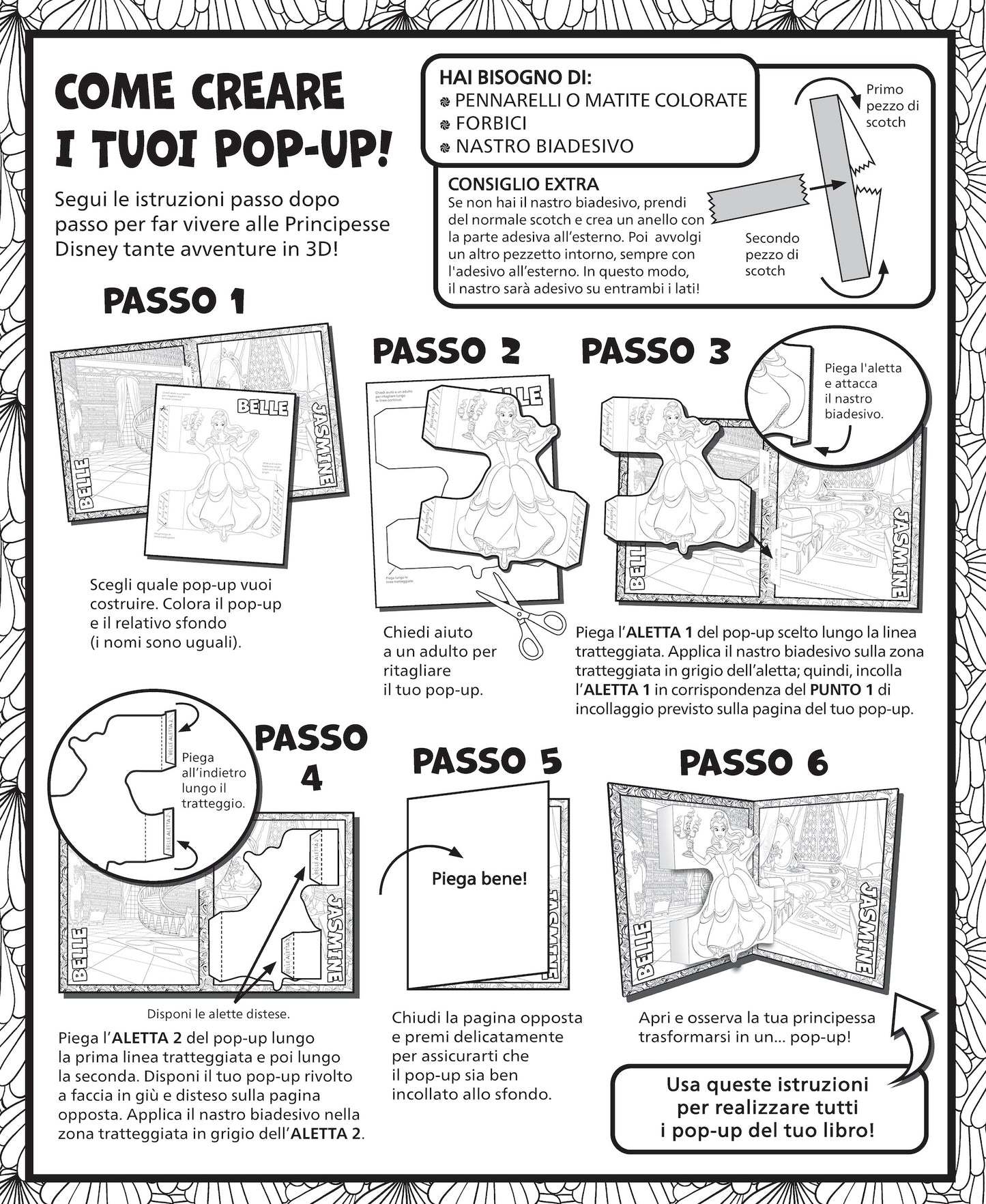 Disney Princess Album Pop-up. Con più di 80 adesivi::Costruisci e colora i tuoi pop-up