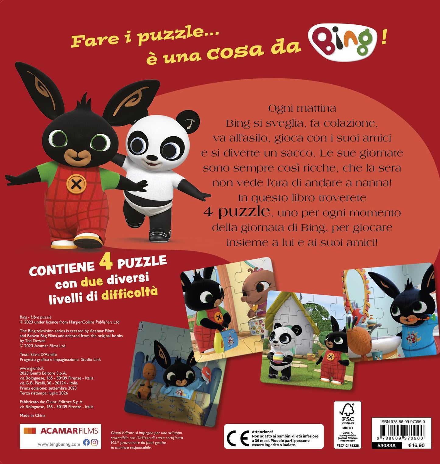 Il libro puzzle di Bing::Contiene 4 puzzle