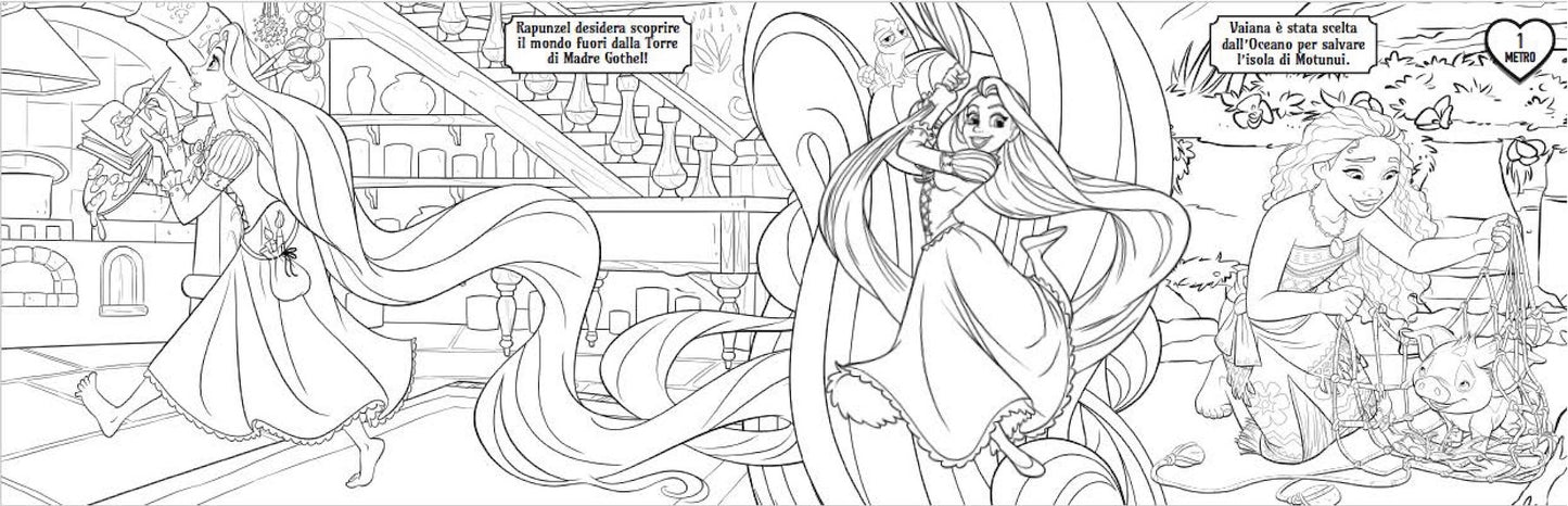 Disney Princess Colora senza fine - 6 metri da colorare