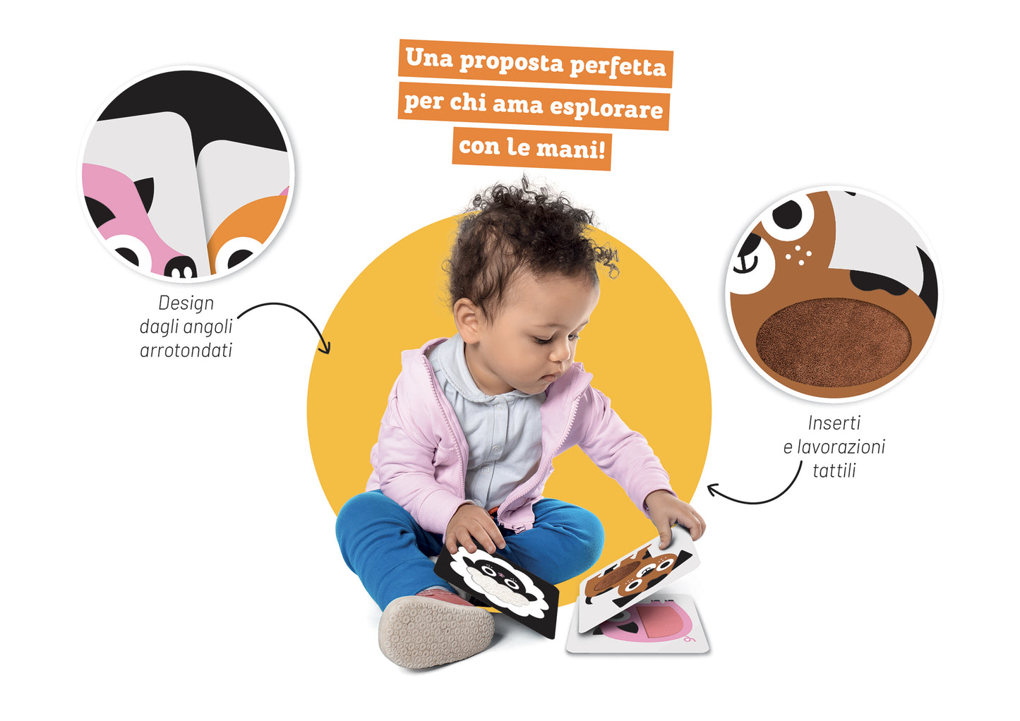 Colori::Flash cards con inserti tattili