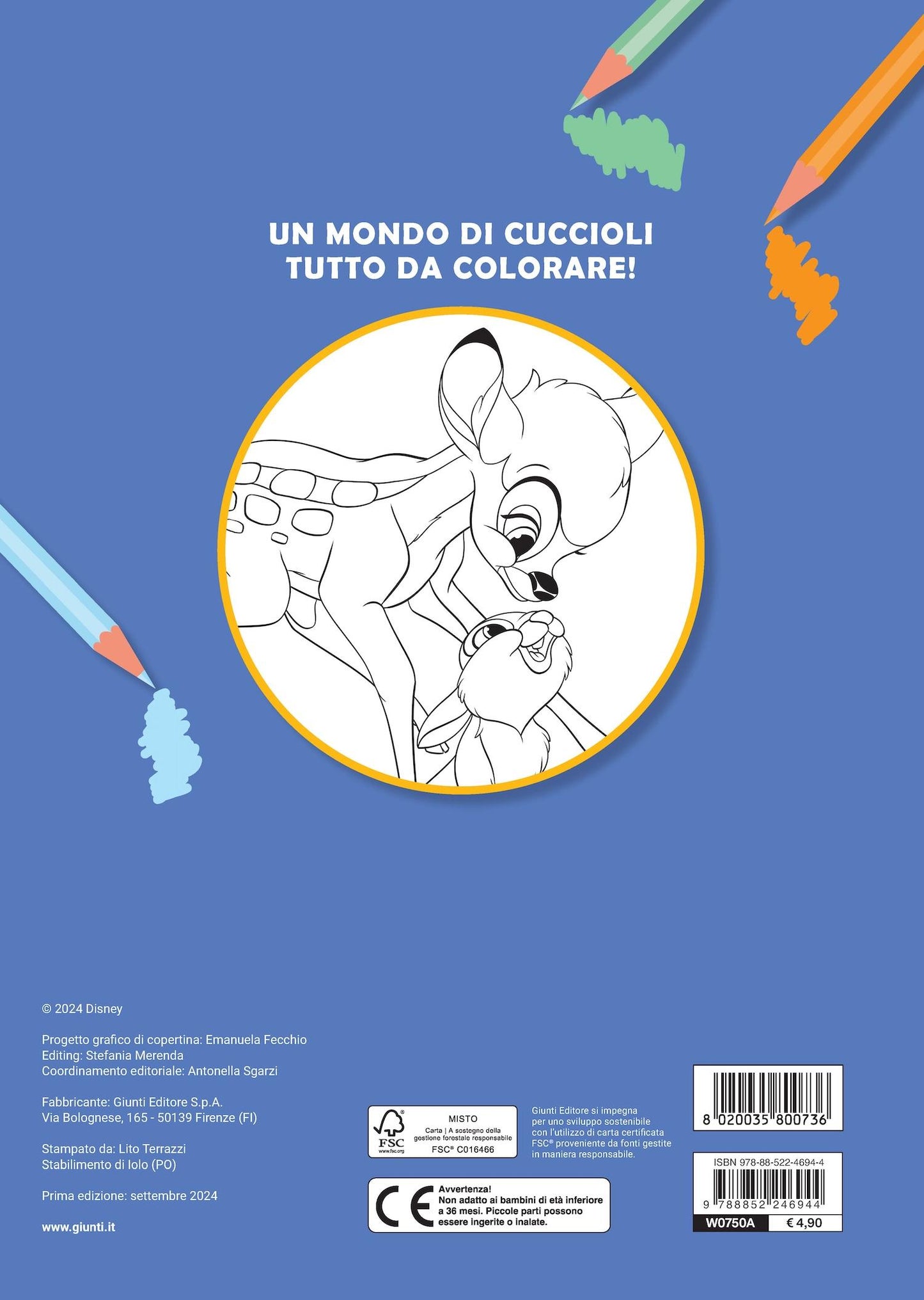 Cuccioli dal cuore d'oro Primo album da colorare Disney::Re Leone