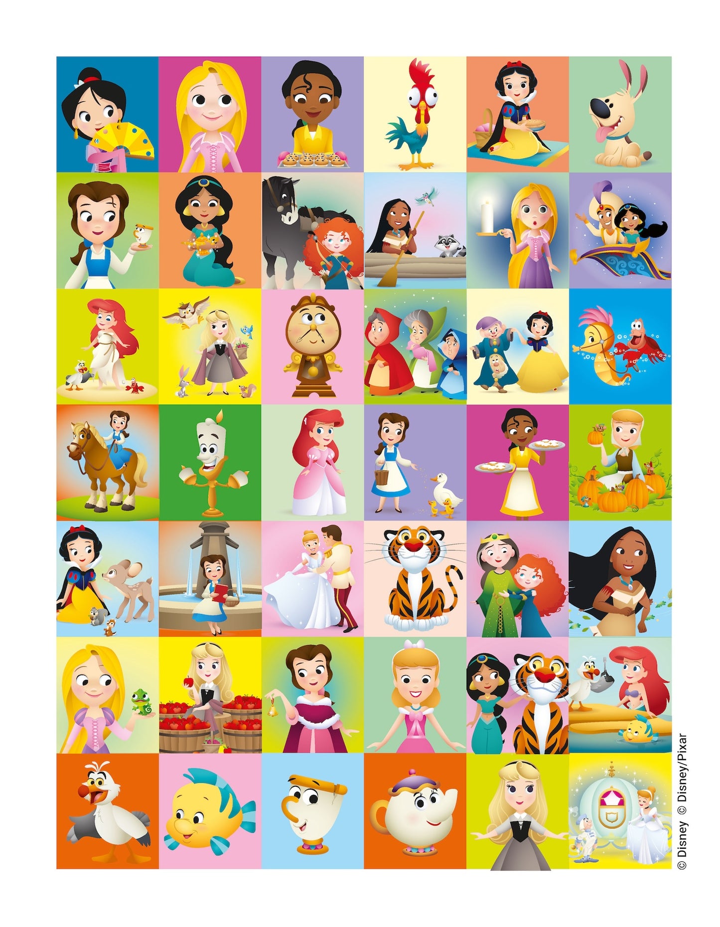 Principesse Disney Mini Staccattacca e colora Cute Stickers::Più di 60 adesivi