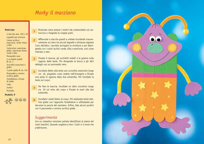 Attività per bambini con le stecche di legno