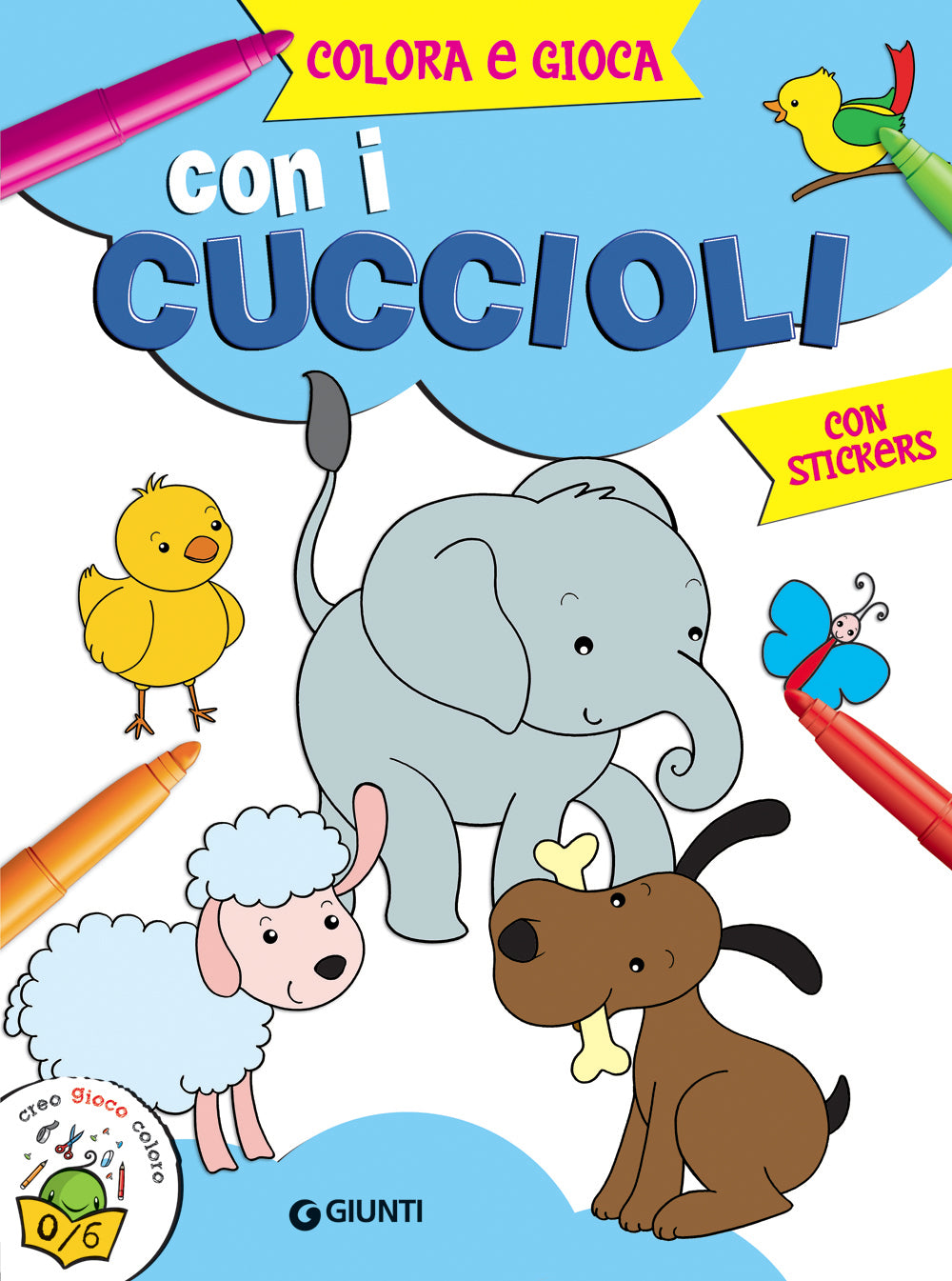 Colora e gioca con i cuccioli::Con stickers