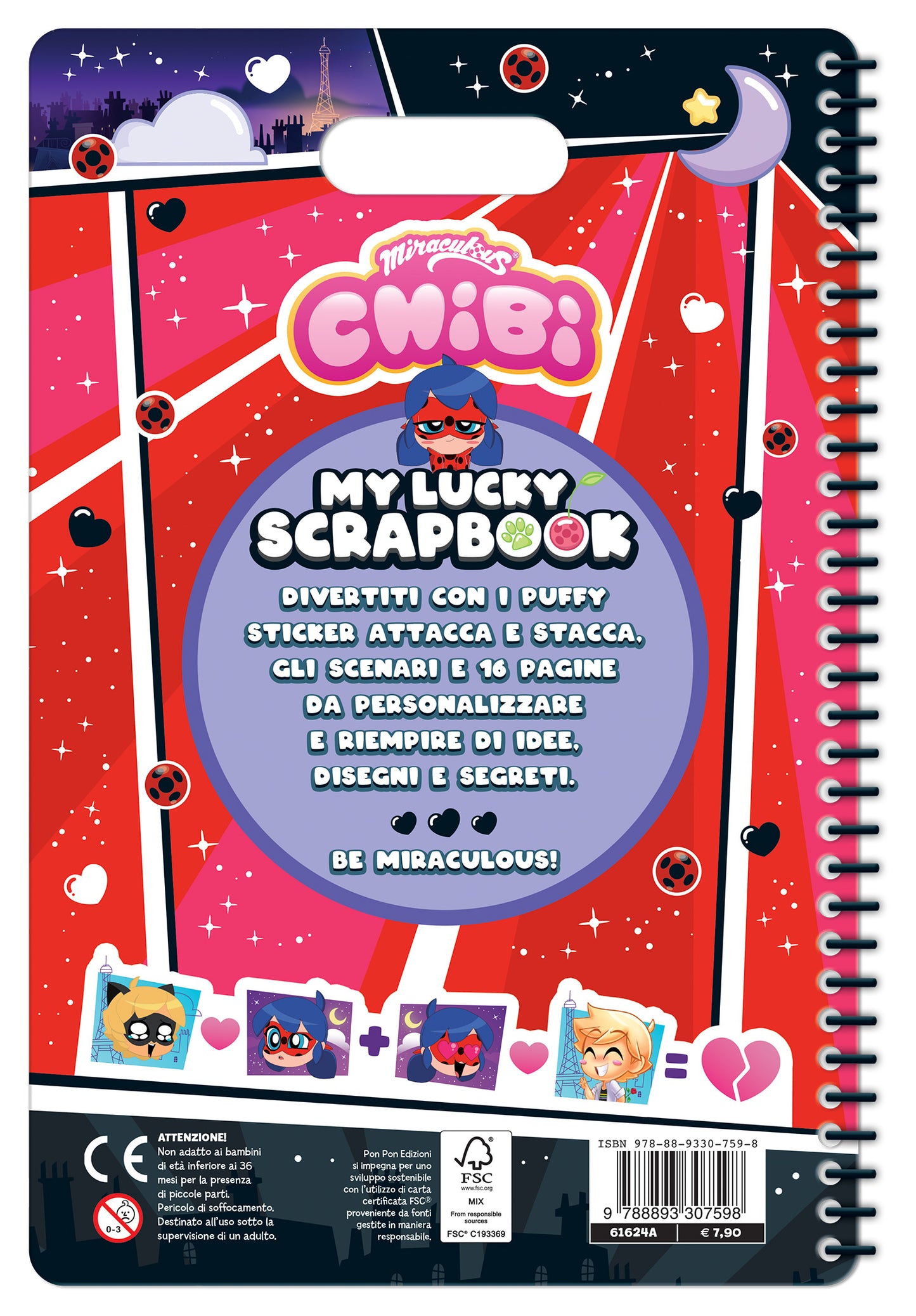 Miraculous Chibi. Puffy sticker. My lucky scrapbook