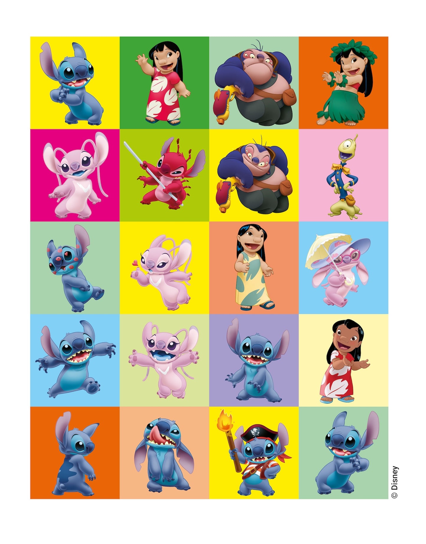 Stitch Mini Staccattacca e colora::Più di 60 adesivi