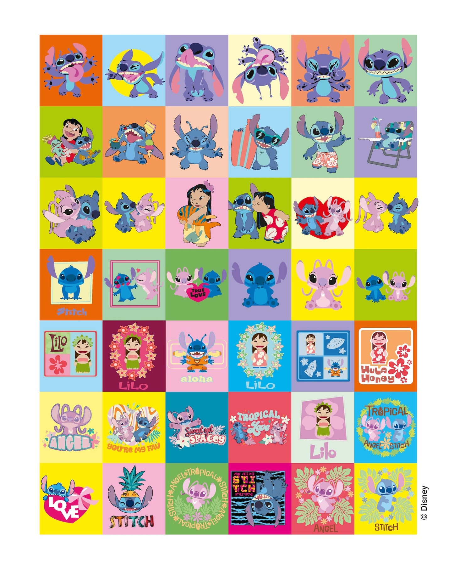 Stitch Mini Staccattacca e colora::Più di 60 adesivi