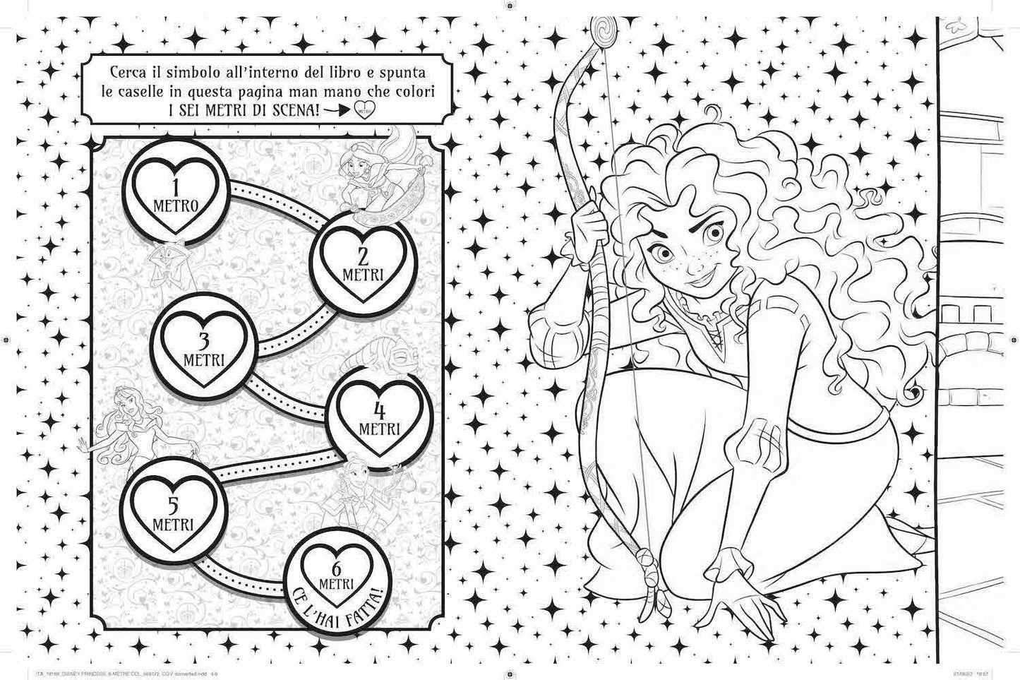 Colora senza fine Principesse Disney::6 metri da colorare
