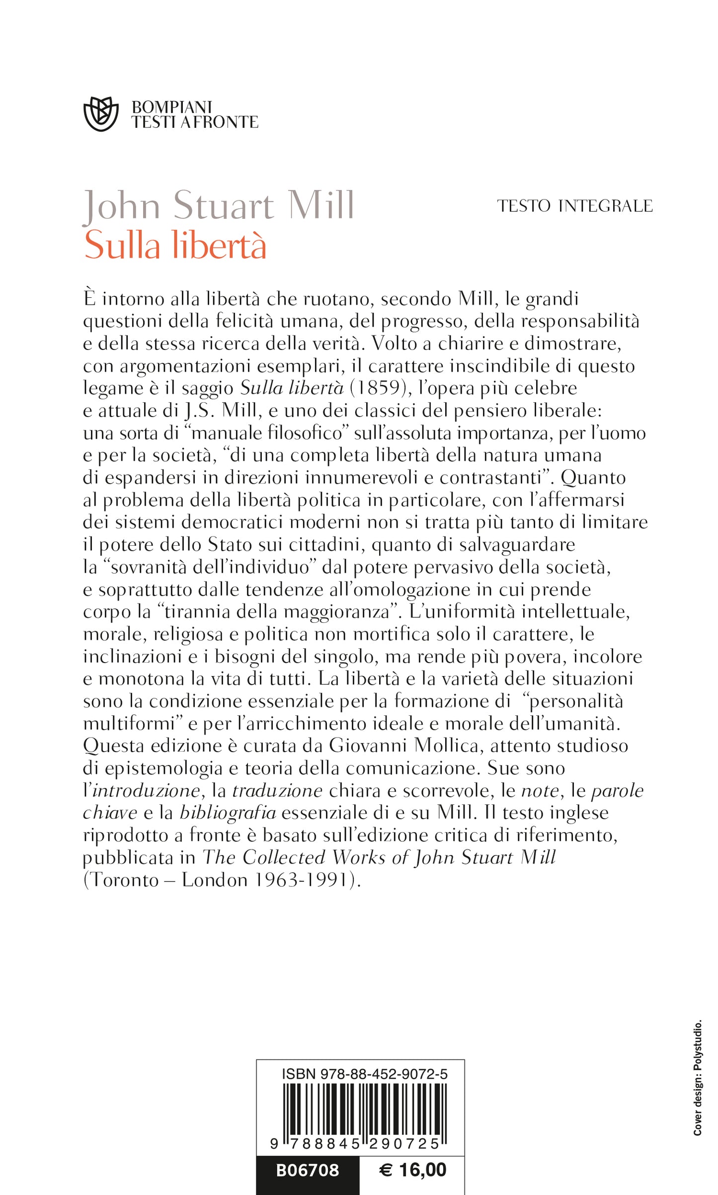 Sulla libertà::Testo inglese a fronte