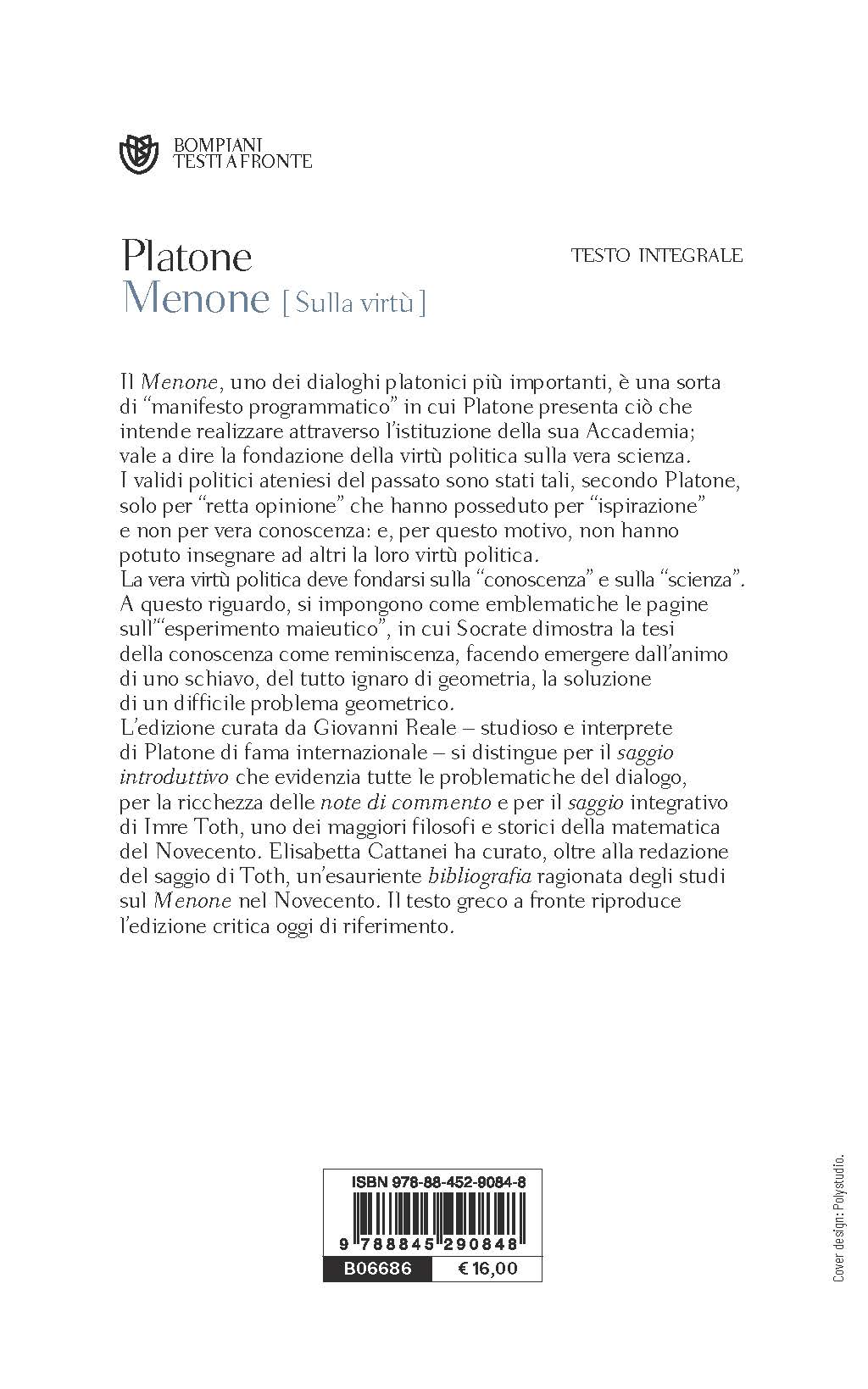 Menone::Testo greco a fronte