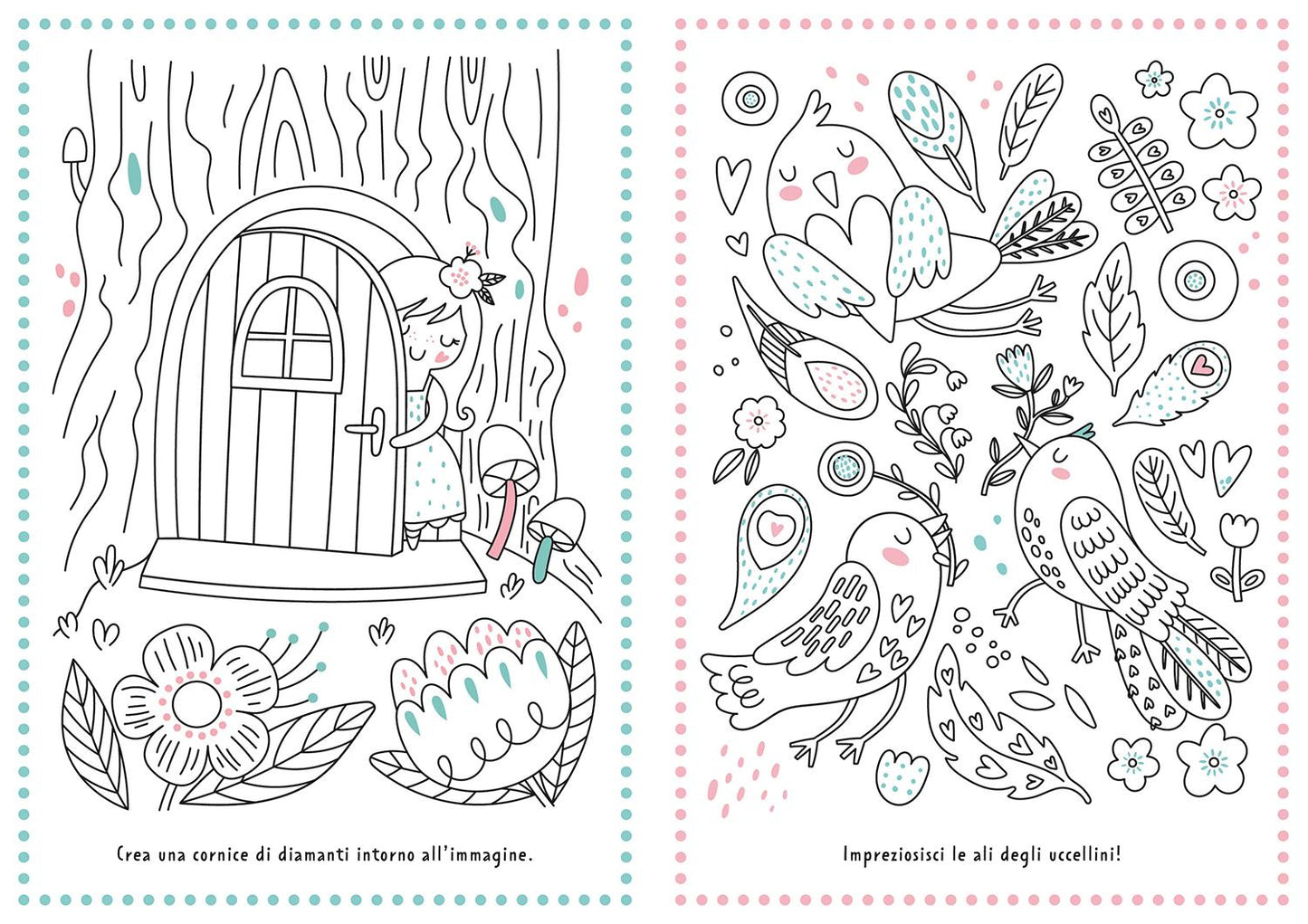 Foresta incantata::Colora con i glitter