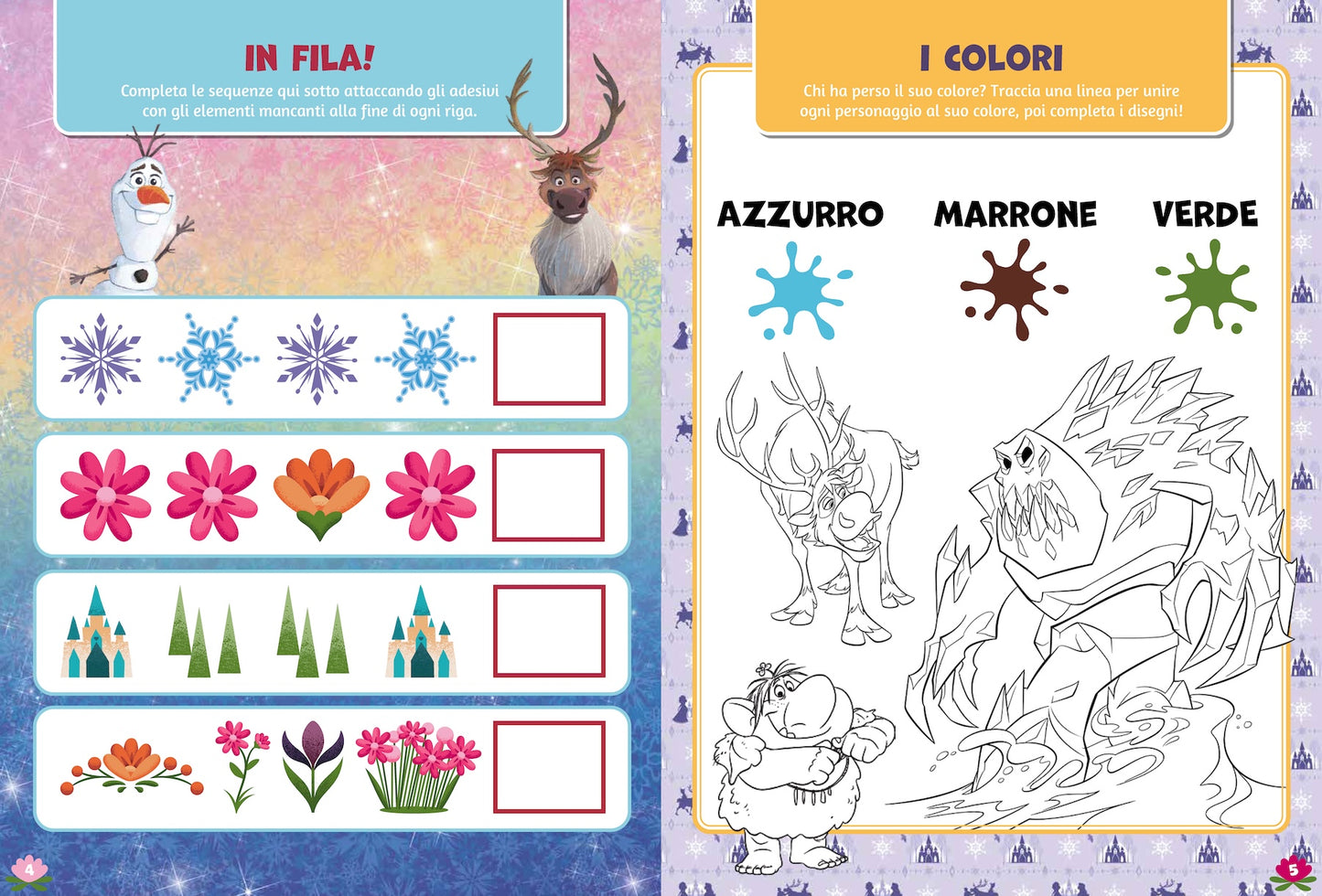 Disney Frozen 500 Sticker::Tante attività con gli amici di Frozen