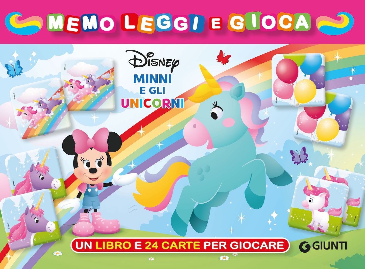 Minni e gli Unicorni Memo Book::Memo Leggi e Gioca - Un libro e 24 carte per giocare