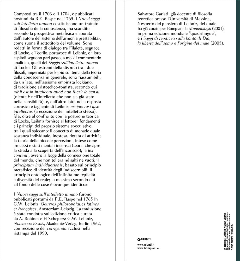 Nuovi saggi sull'intelletto umano::Con un saggio di Pietro Emanuele - Testo francese a fronte