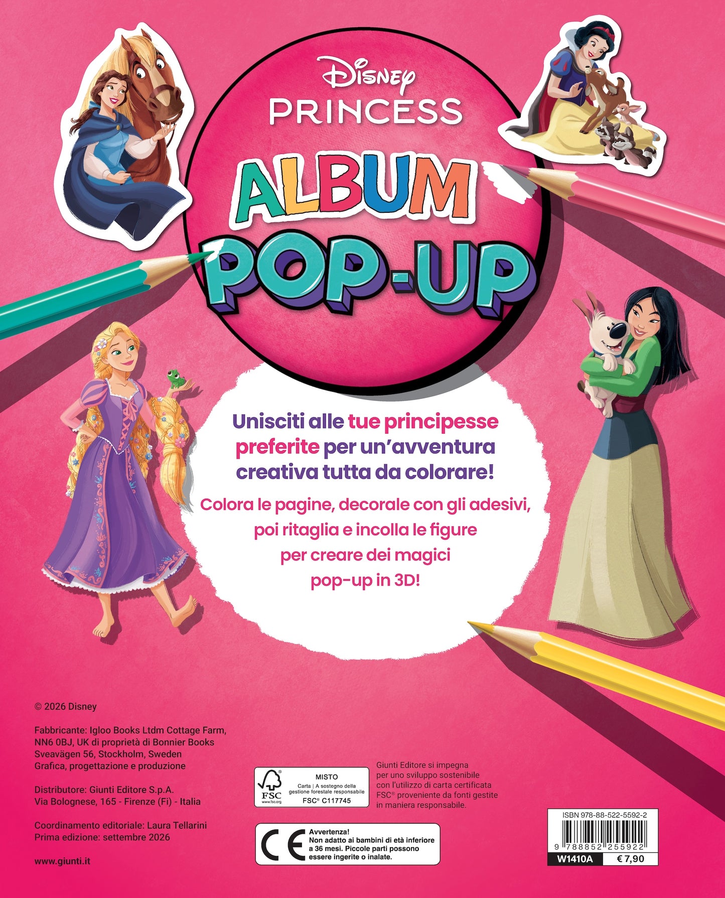 Disney Princess Album Pop-up. Con più di 80 adesivi::Costruisci e colora i tuoi pop-up
