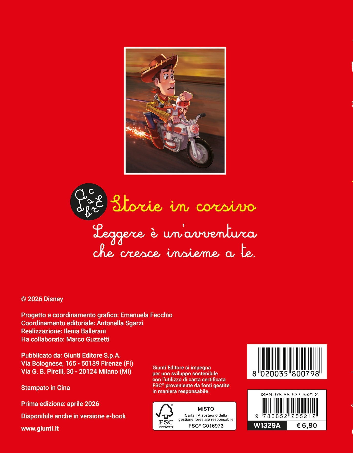 Toy Story Leggo in corsivo Niente paura!::Per primi lettori