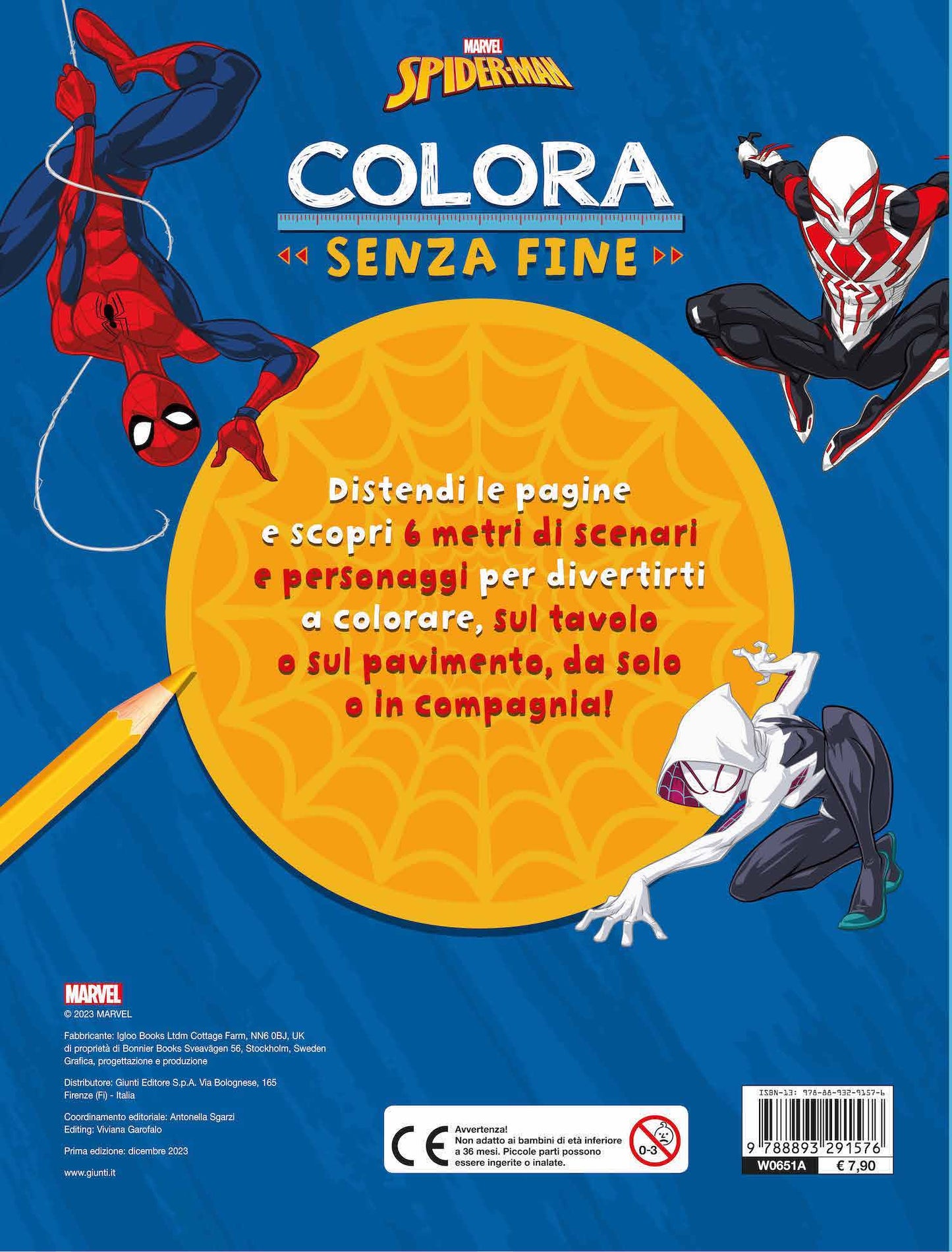 Colora senza fine Spiderman::6 metri da colorare