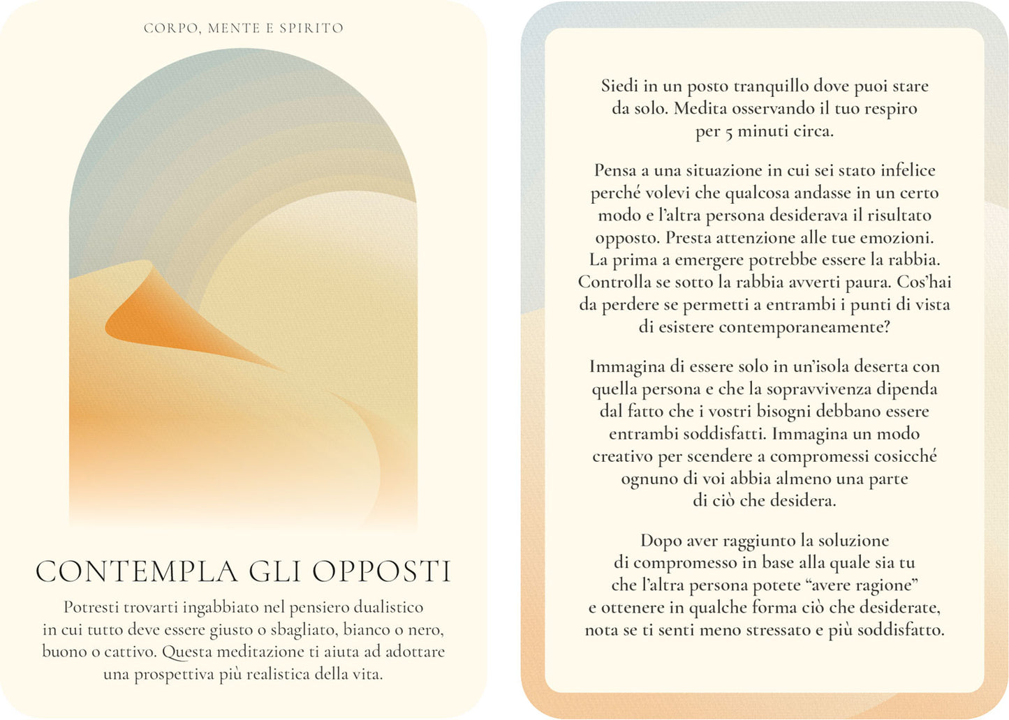 Le carte della meditazione