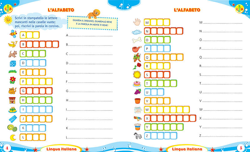 Imparo in vacanza - vado in seconda::Attività di ripasso per bambini della scuola primaria