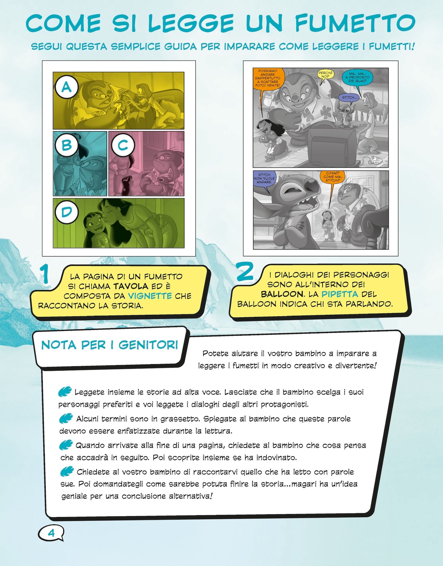 Stitch Prime letture a fumetti!::Impara a leggere con le storie a fumetti!