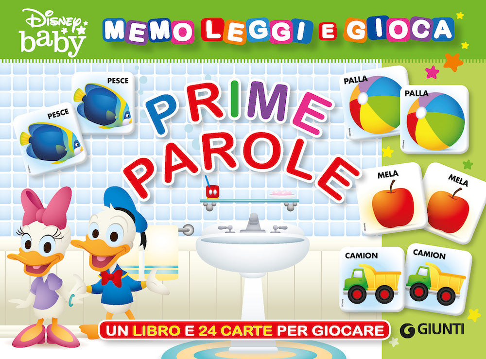 Disney baby Memo leggi e gioca Prime parole::Un libro e 24 carte per giocare