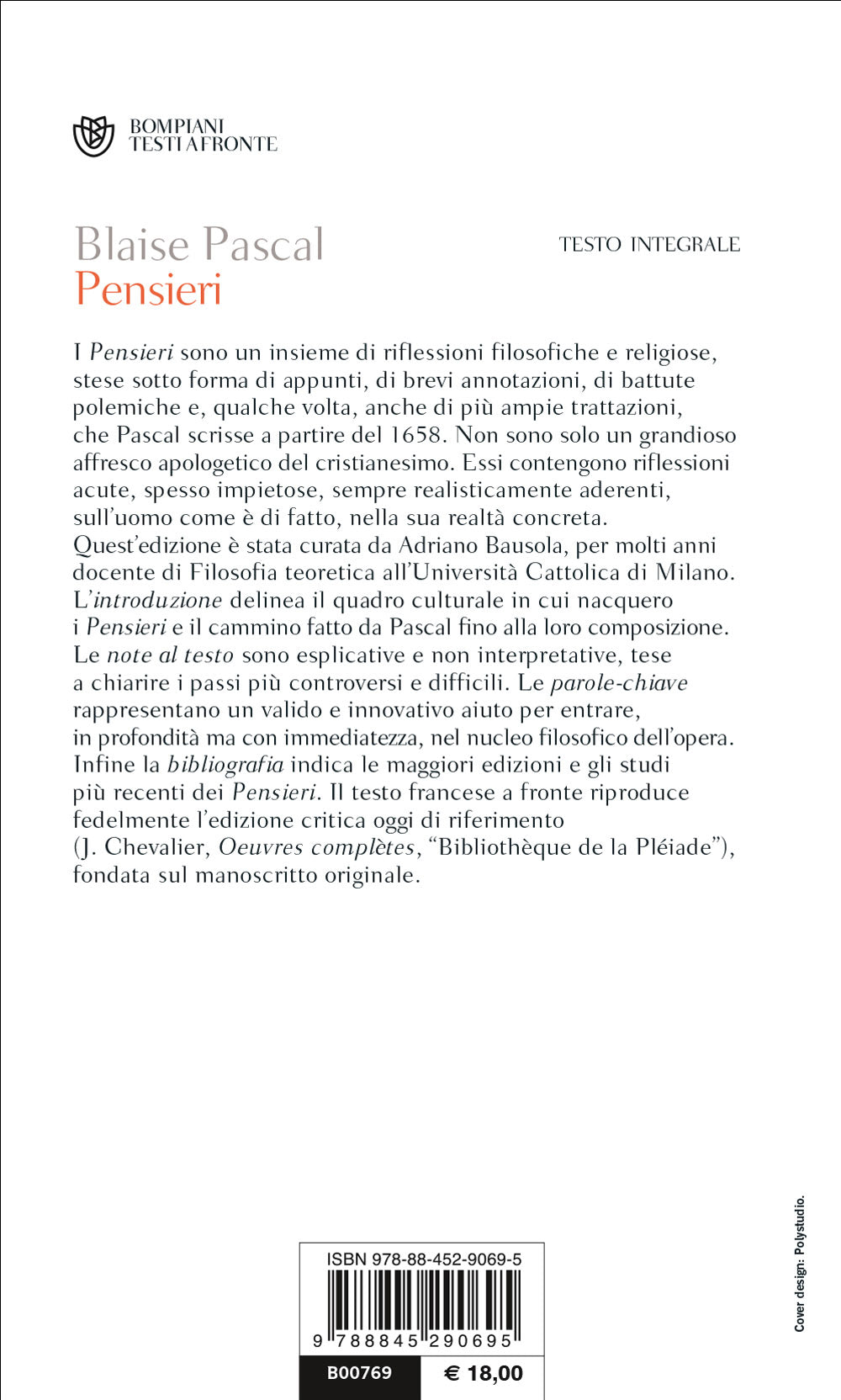 Pensieri::Testo francese a fronte