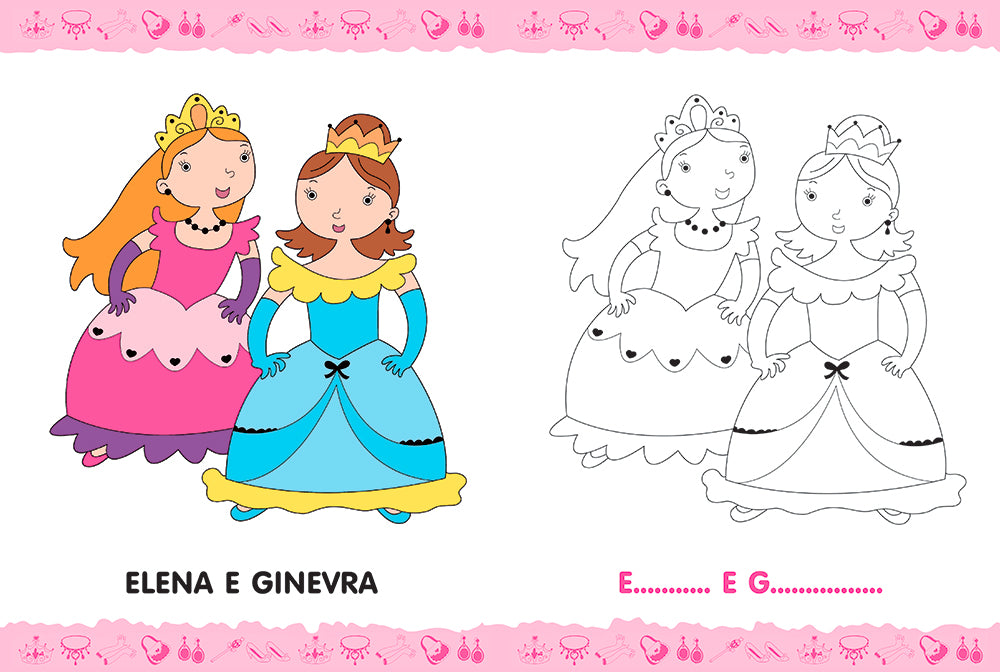 Colora e gioca con le principesse::con stickers