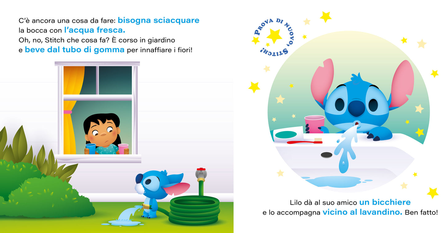 Libro Poti Puff Stitch - Il primo spazzolino::Schiaccia il nasino di Stitch
