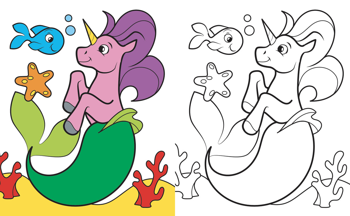 Gli unicorni::Tanti simpatici unicorni tutti da colorare