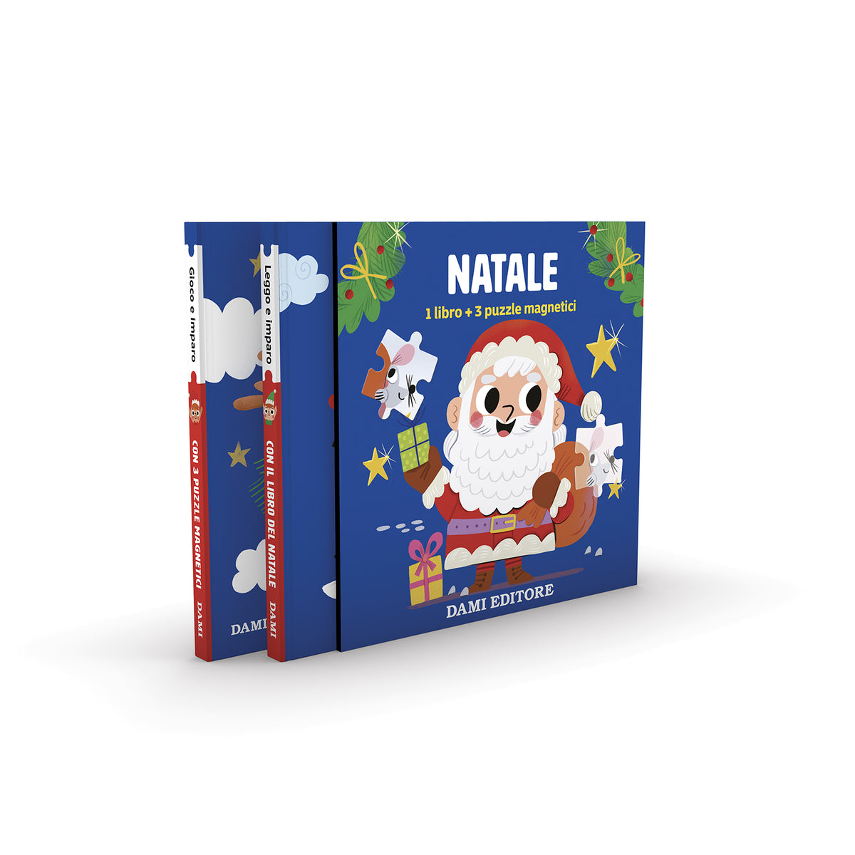 Natale::1 libro + 3 puzzle magnetici