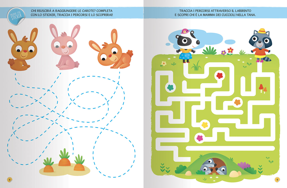 Animali::Giochi, attività divertenti e tanti sticker scintillanti