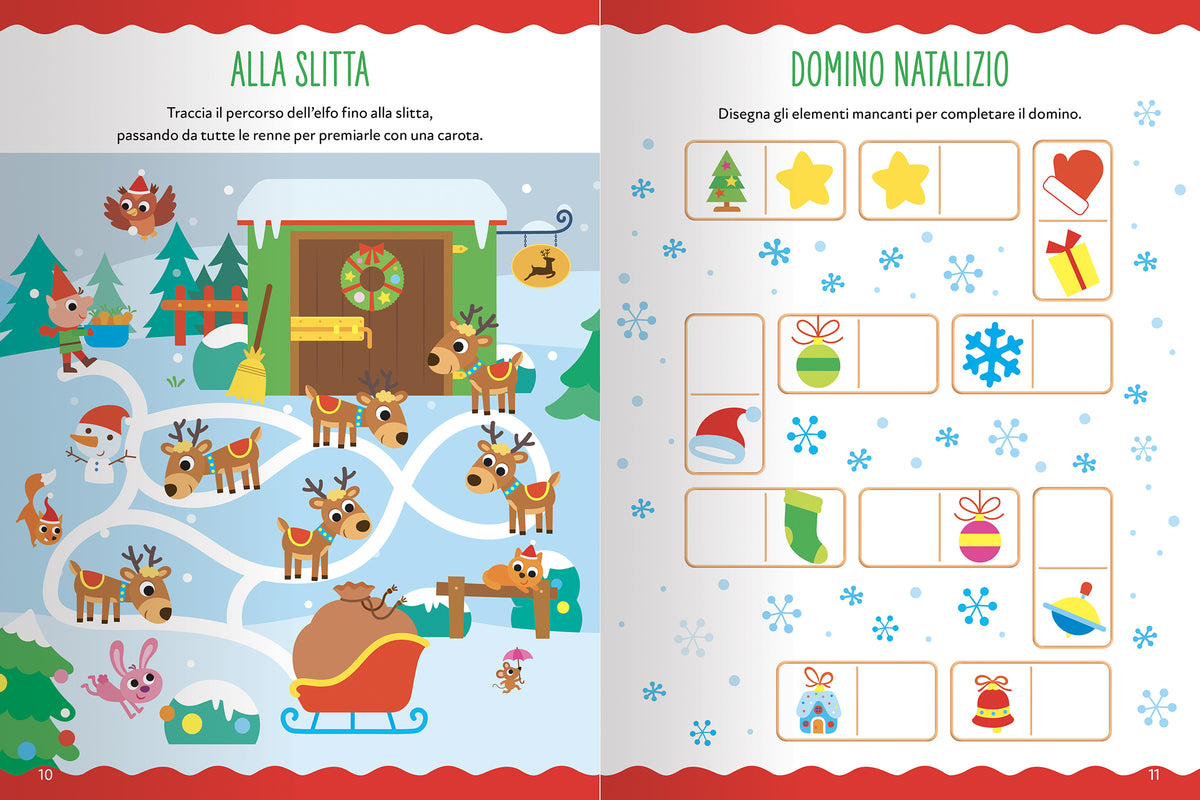 Magico Natale::Giochi, percorsi, labirinti, coloring