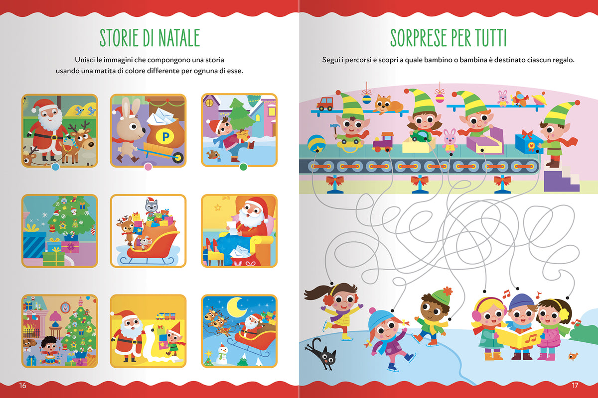 Magico Natale::Giochi, percorsi, labirinti, coloring