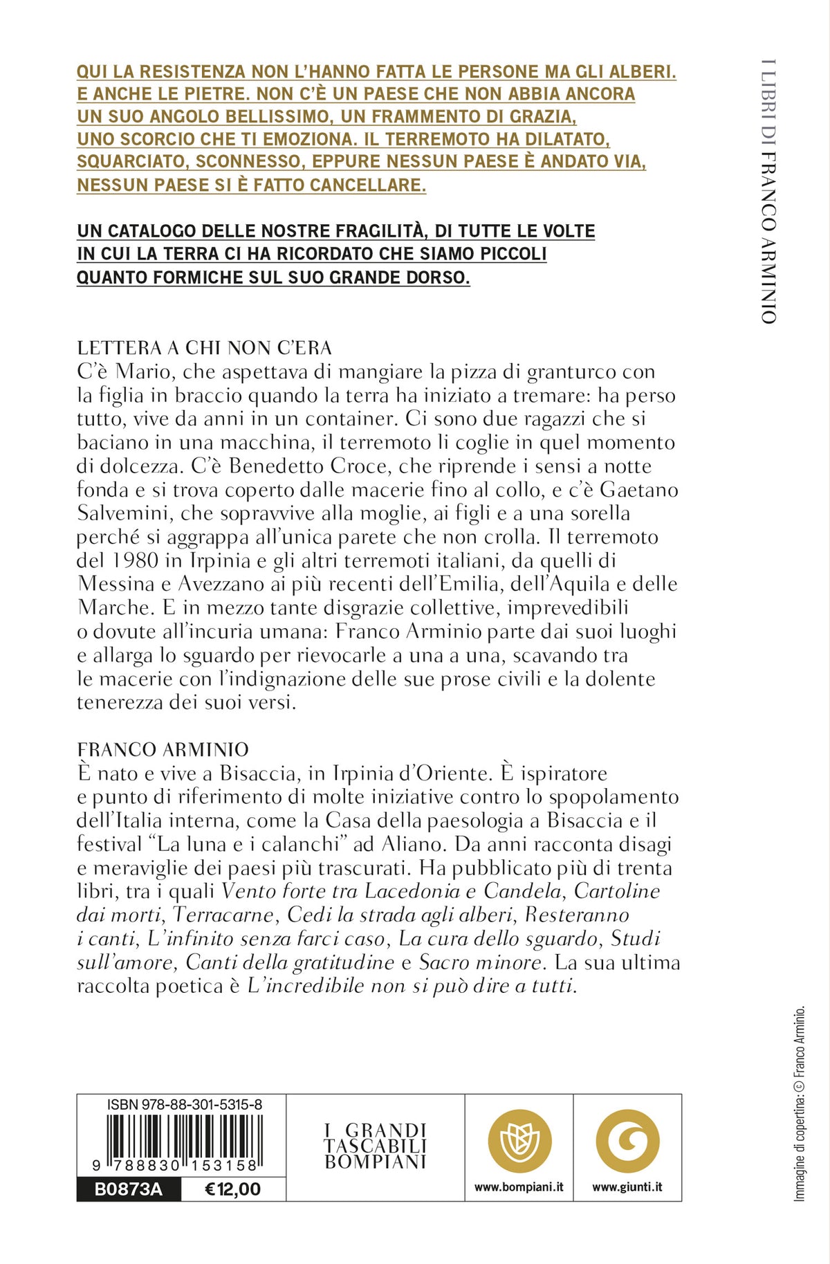 Lettera a chi non c'era::parole dalle terre mosse