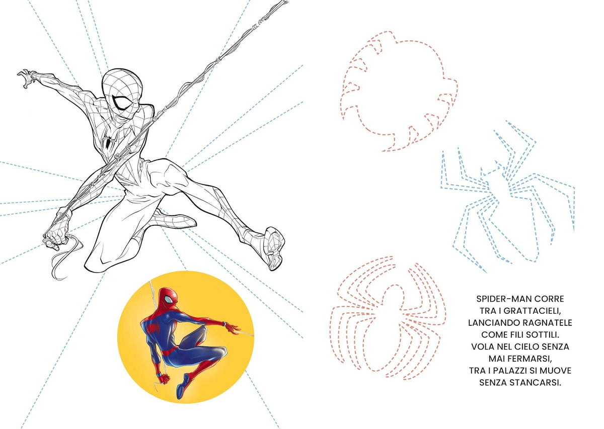 Spider-man Disegna e colora::Supereroi