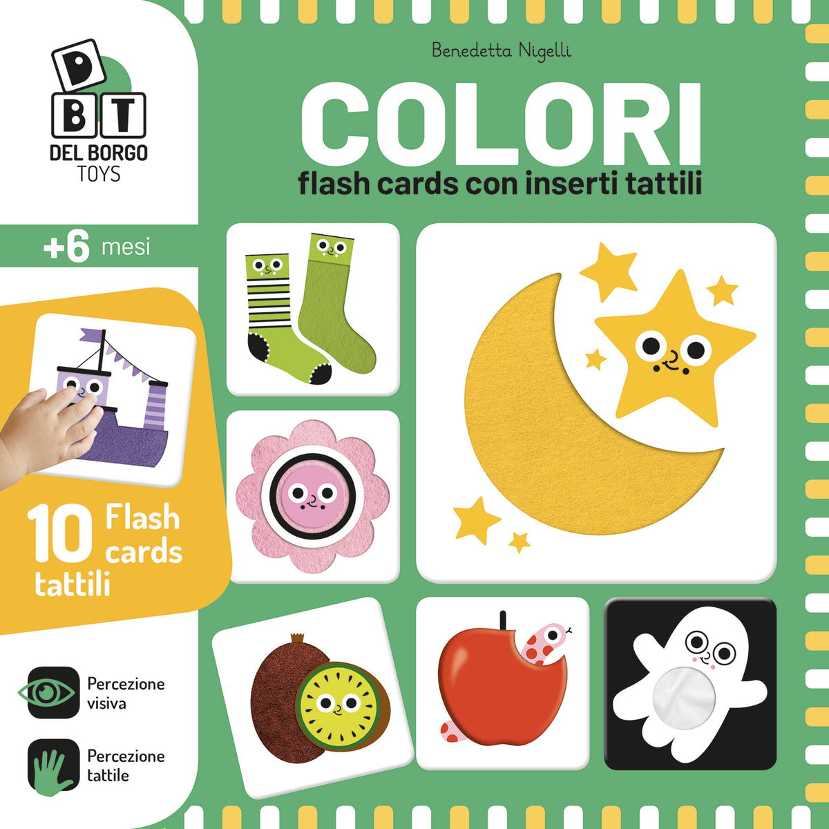 Colori::Flash cards con inserti tattili