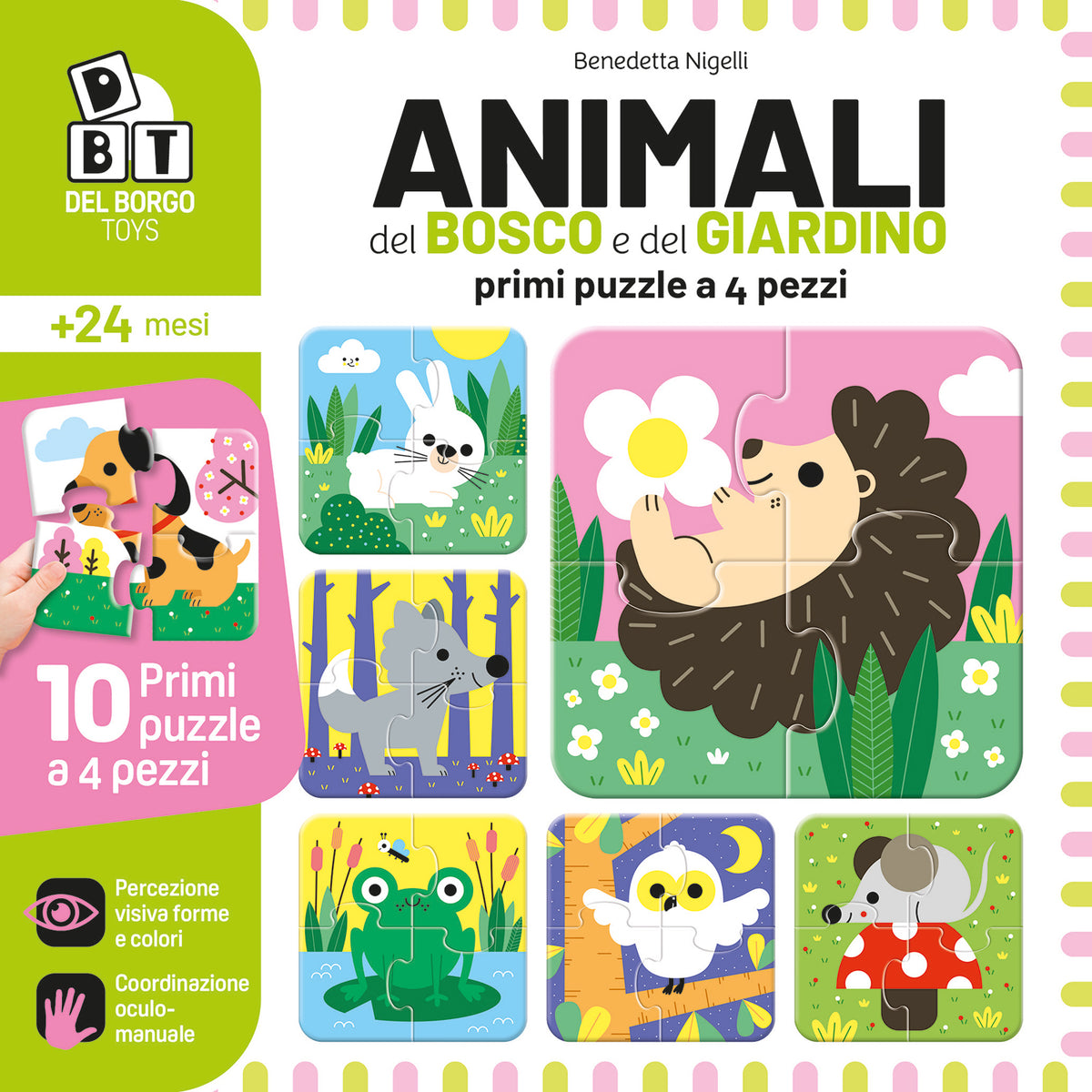 Animali del bosco e del giardino::Primi puzzle a 4 pezzi