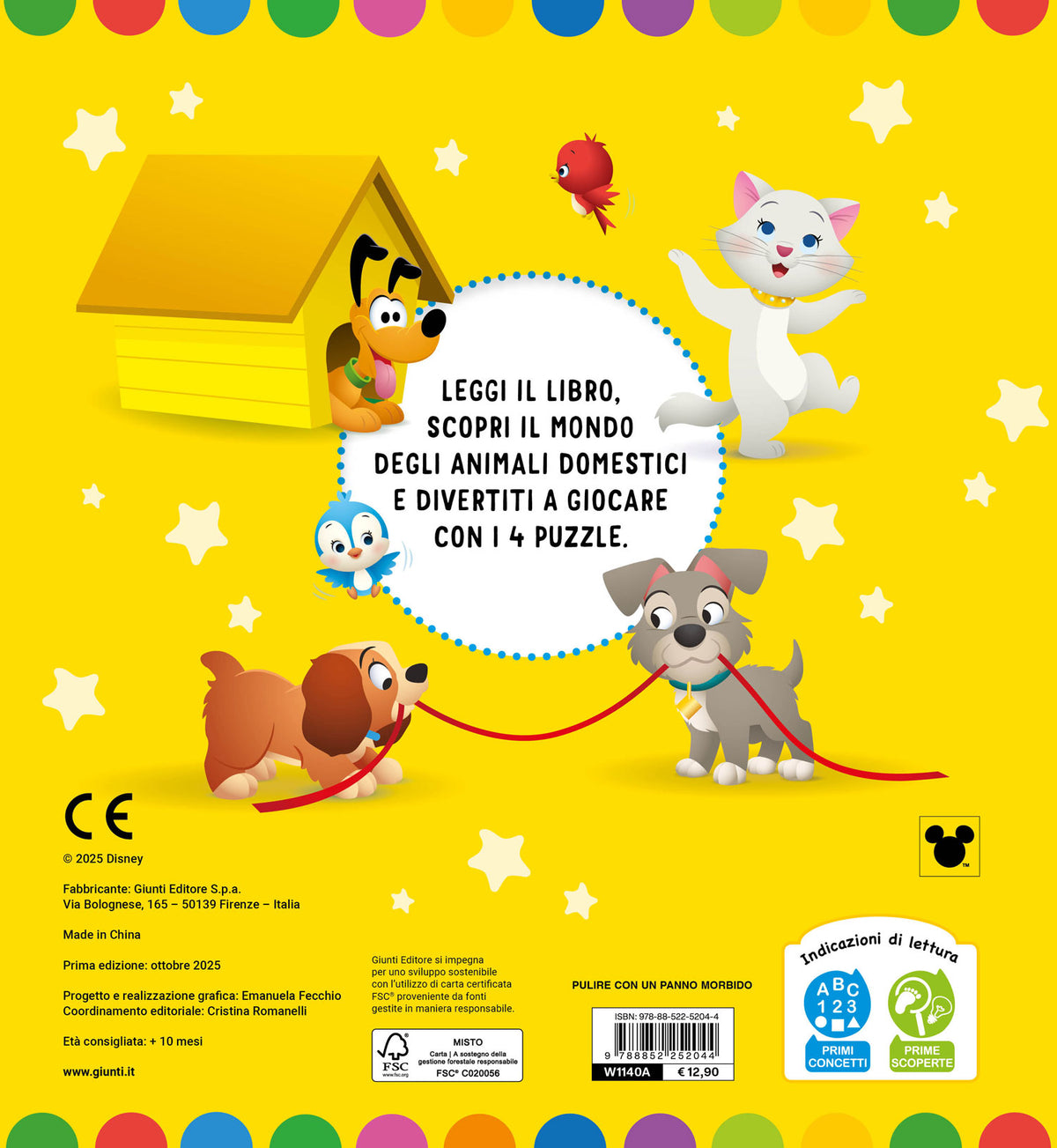Libro Maxi Puzzle Disney Animali domestici::Gioca e impara a conoscerli