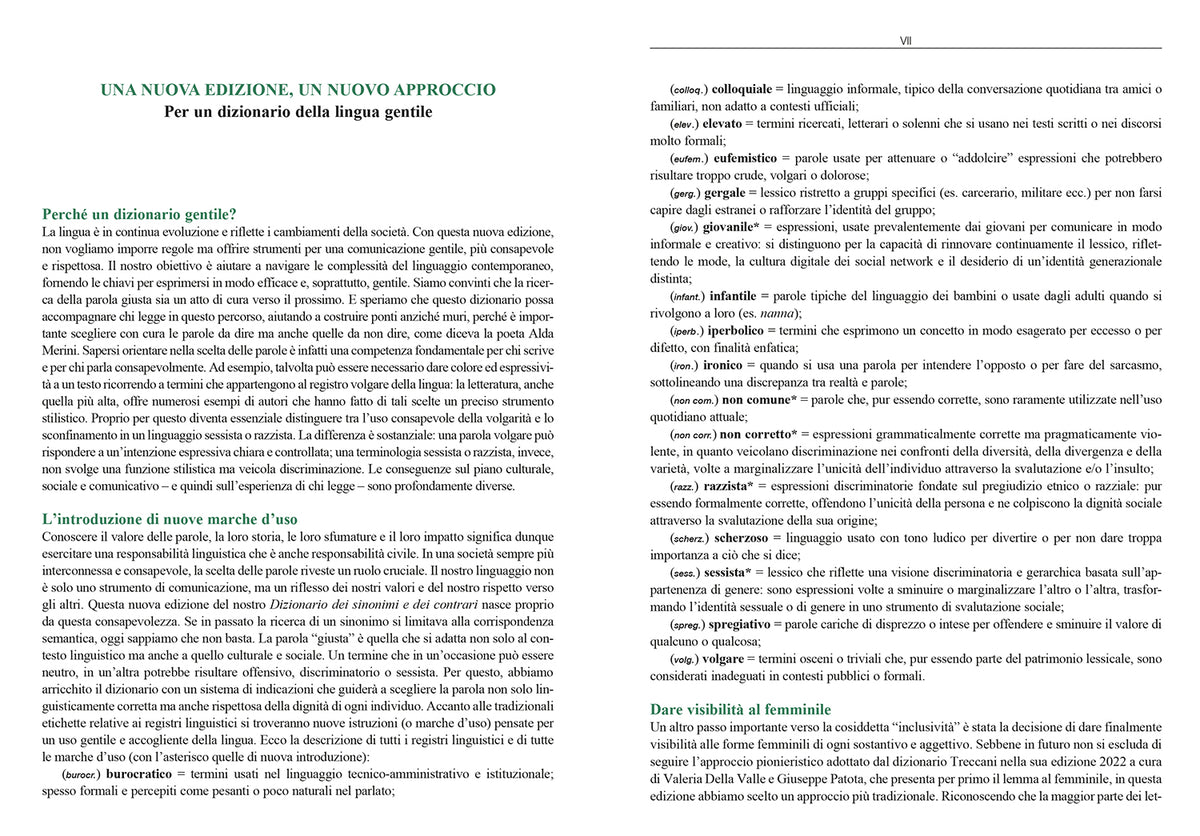 Dizionario dei sinonimi e contrari