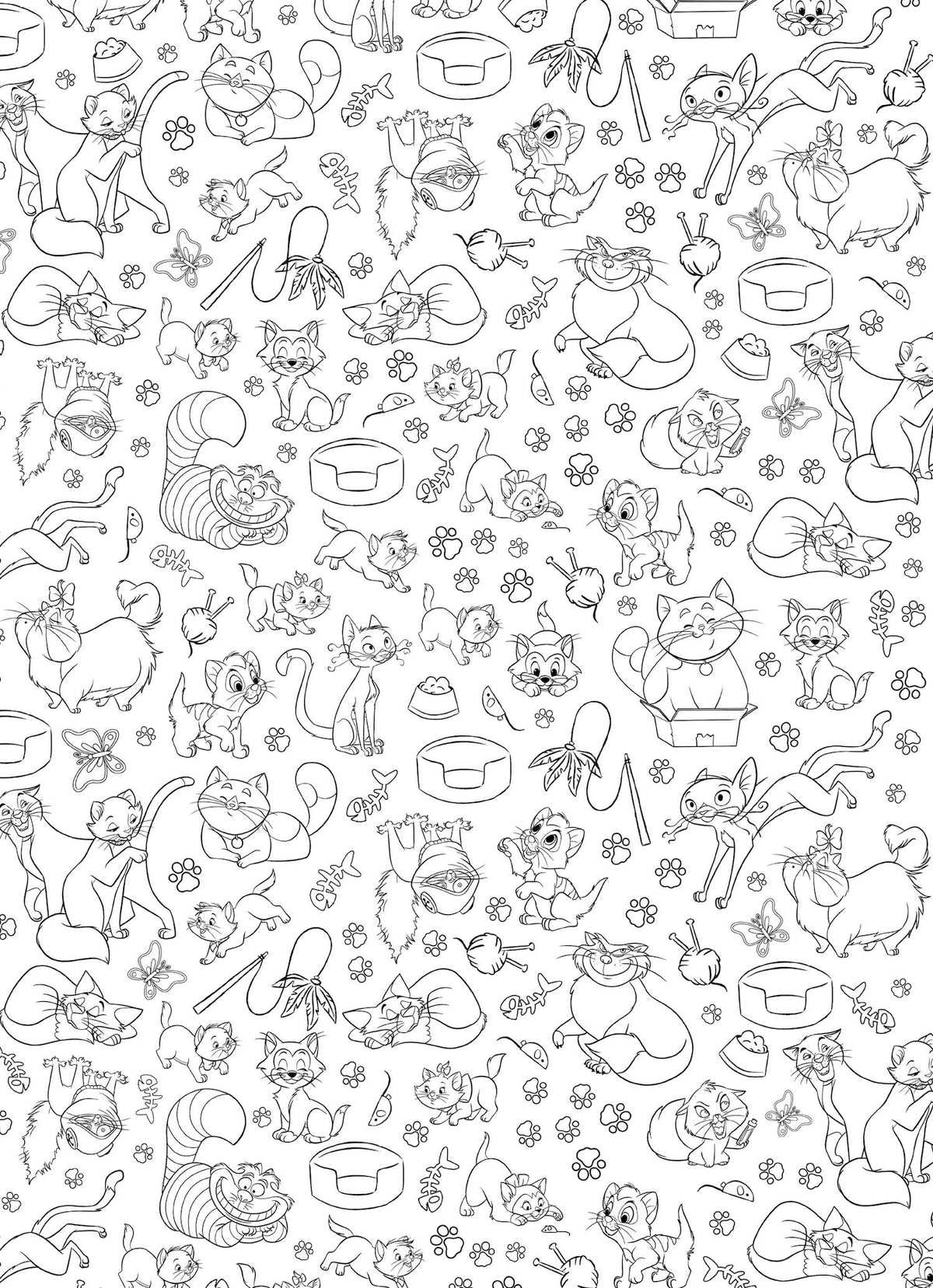 Disney Animals Coloring antistress per tutte le età::100 immagini per ispirare la creatività