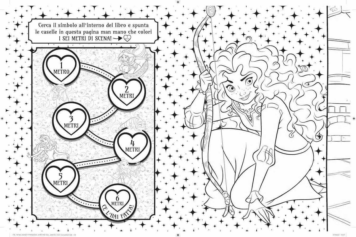 Colora senza fine Principesse Disney::6 metri da colorare