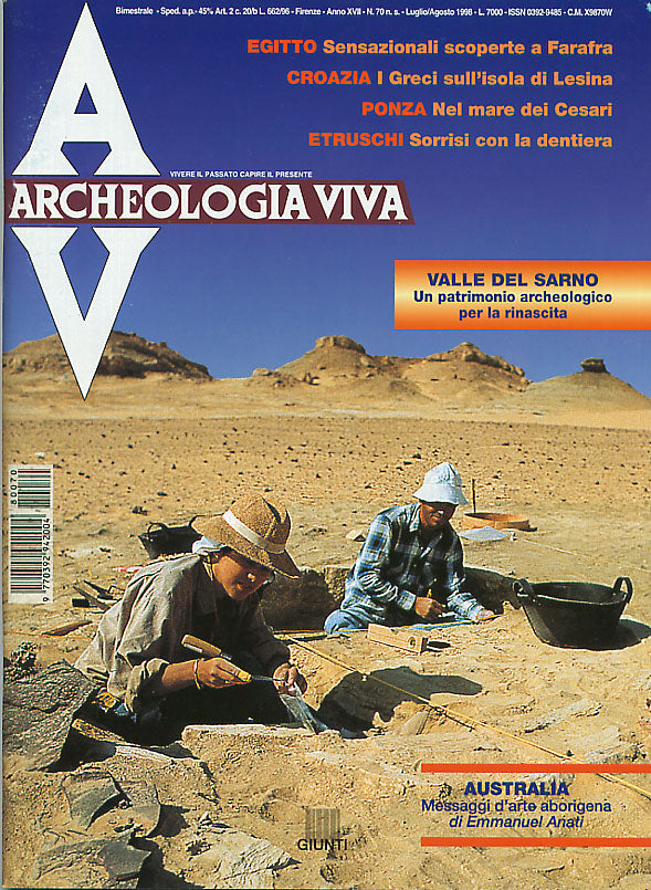 Archeologia Viva n. 70 - luglio/agosto 1998::Rivista bimestrale