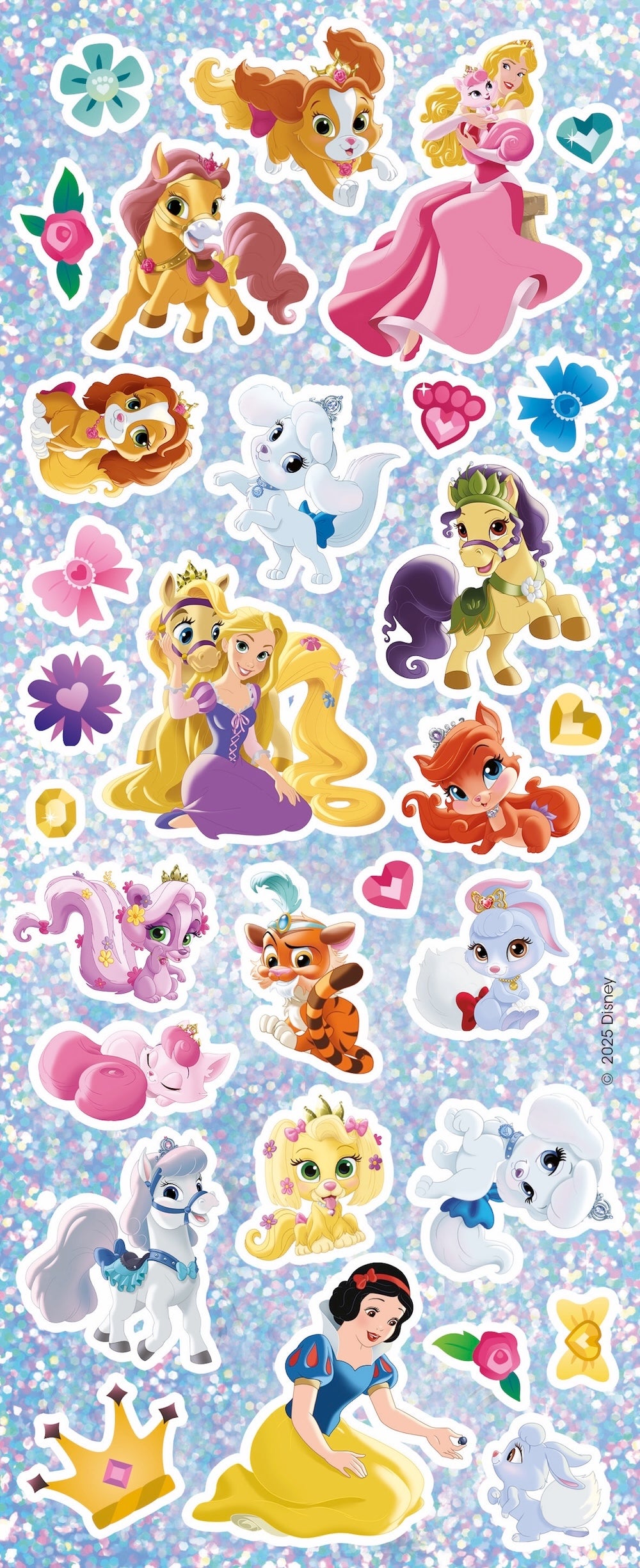 Disney Princess Bubble Stickers Cuccioli reali::Storia e giochi con tanti adesivi morbidosi