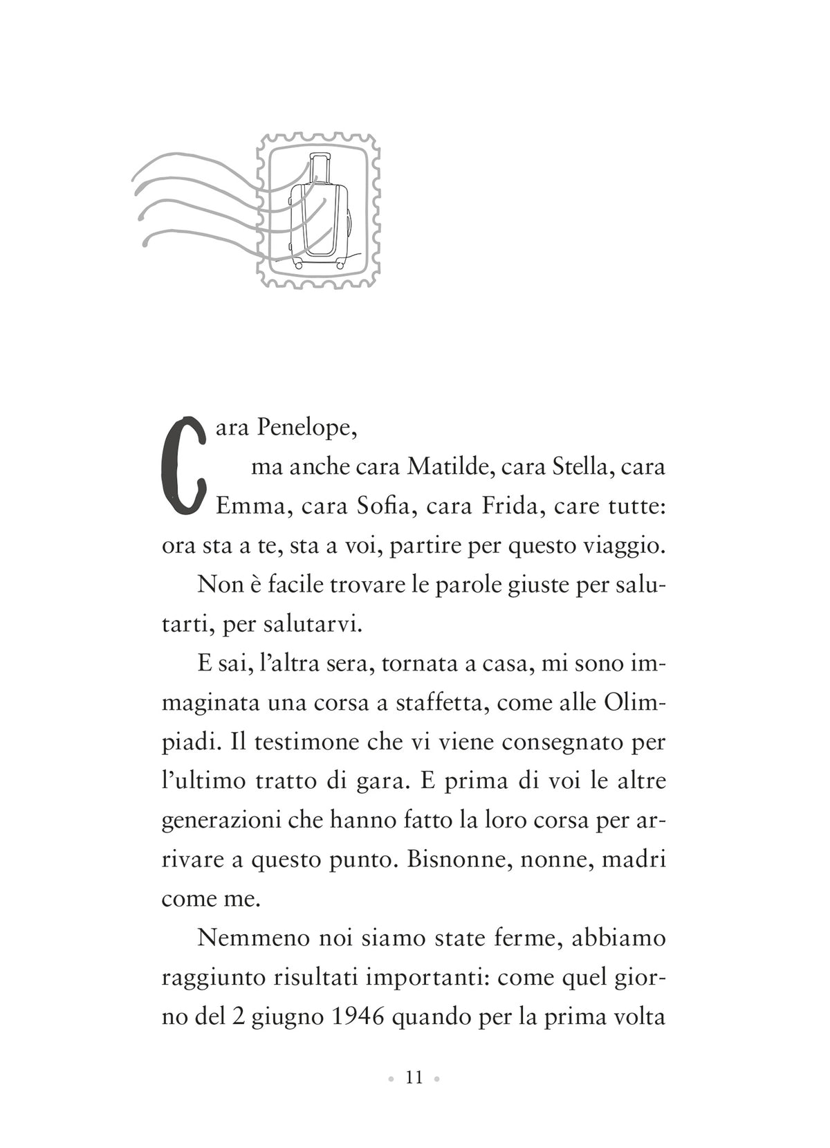 A Penelope che prende la valigia