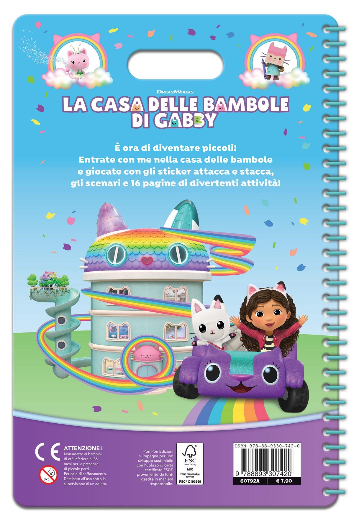 La Casa delle Bambole di Gabby. Puffy sticker. Una casa zampastica